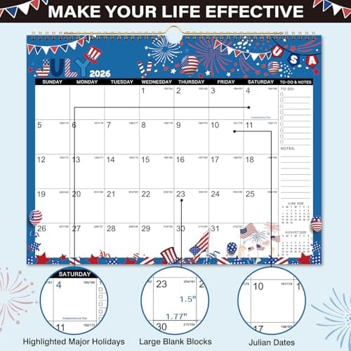 2026 Calendar - 2026 Wall Calendar, January 2026 - December 2026, 14.8" x 11.6", 2026 Calendar Planner with Twin-Wire Binding, Hanging Hook - 12 Different Themes 5