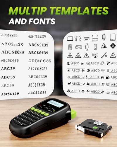 Vixic Label Maker Machine, H1100 Label Makers with Backlit Screen, Portable Label Maker Waterproof-Labels Handheld Labeler with Keyboard, Industrial Labeling Machine for Cable Wire Network 7