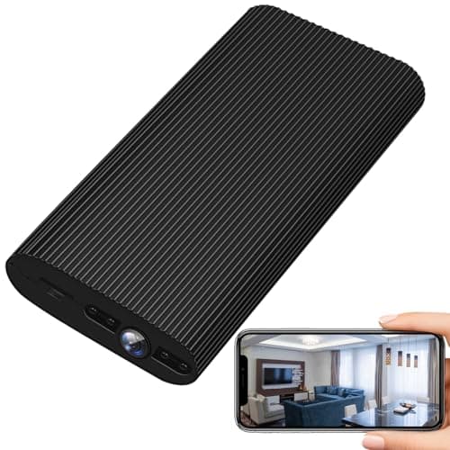 Power Bank Camera, WiFi Smart Indoor Security Camera 1080P HD Wireless Nanny Cam with Motion Detection, Portable Video Recorder for Home, Baby, Pet, No Audio