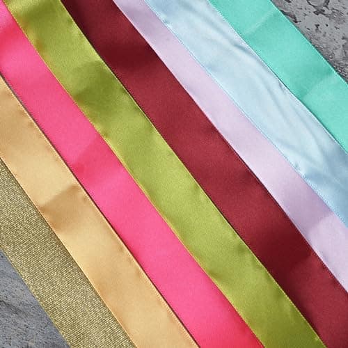 Chenkou Craft Solid Satin Ribbon Ribbons Assorted 40 Yards Craft Bow Party Decoration Packing Ribbons (Mix, 1"(25mm)) 7