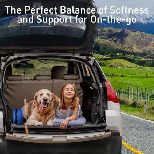 Cooling Travel & Camping Memory Foam Pillow for Sleeping,Contoured Support Medium Firm Small Travel Pillows for Airplanes & Backpacking Car Toddler Kids Compact Lightweight, Breathable Washable Cover 5