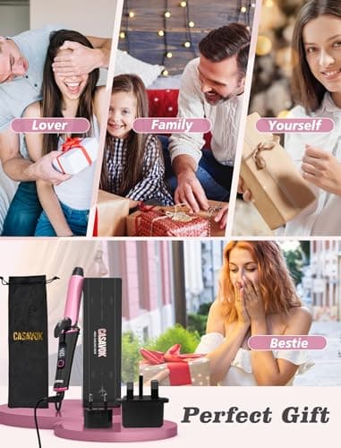 Mini Curling Iron for Travel,110~240V Dual Voltage with European Plug Adapter,Small Curling Iron for Short Hair,Tiny Curling Irons for Women,Anti-Scald Cover,Auto-Off,5 Temp Digital Settings,1 Inch 9