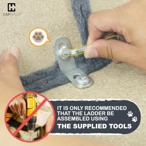 CAPHAUS Cat Tower for Indoor w/Cat Wand Toy, Modern Cute 74-Inch Cat Tree w/Widened Perch for Large Cats Kittens, Multi-Level Cat Activity Tree w/Scratching Posts, Tunnel, Basket, Cat Cave Condo 7