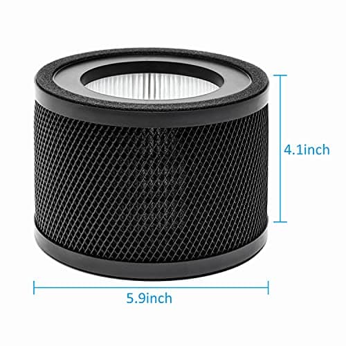 WOCASE TT-AP001 True HEPA Filter Replacement, Compatible with TaoTronics TT-AP001 and and VAVA VA-EE014 Air Purifier, H13 True HEPA Filter & Activated Carbon Filter, 2 Pack 8