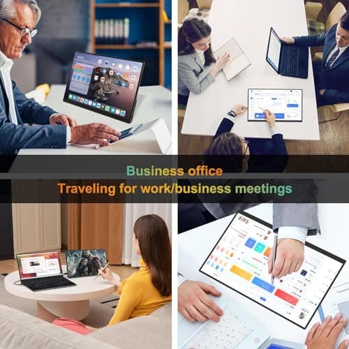 Touchscreen Portable Monitor, 15.6 inch 1080P FHD Display Screen, Game Monitor w/USB-C HDMI Ports, IPS, Full Metal Shell,10-Point Touch, Dual Speaker, HDR, for Home, Work, Design, Coding 8