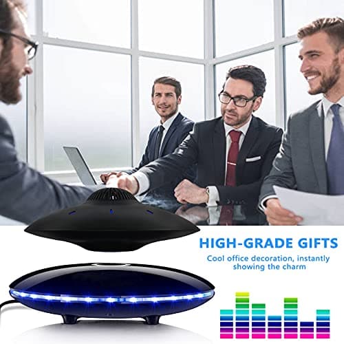 RUIXINDA Magnetic Levitating Bluetooth Speaker, Levitating UFO Speakers with LED Lights, 360 Degree Rotation,Wireless Floating Speakers for Home Office Decor Cool Tech Gadgets,Creative Gifts 6