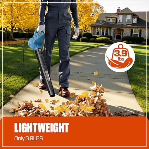 SENIX 6 AMP Handheld Electric Leaf Blower, Up to 260 CFM and 155 MPH, Lightweight, 120V (BLE06-L) 6