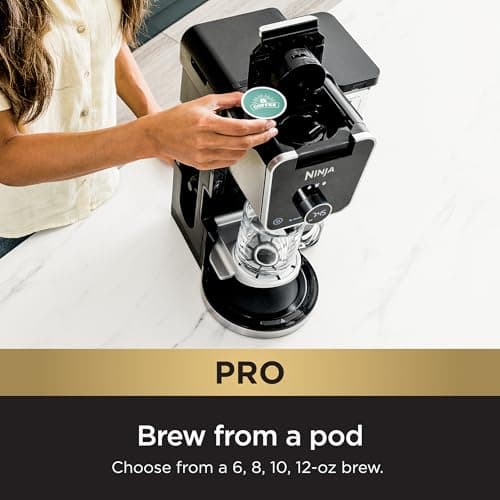 Ninja Drip Coffee Maker With K Cup Combo, DualBrew Pro Specialty Coffee System, Coffee Machine Compatible with K-Cup Pods, 12 Cup Single Serve Coffee Makers with Paper Filter, CFP301 2