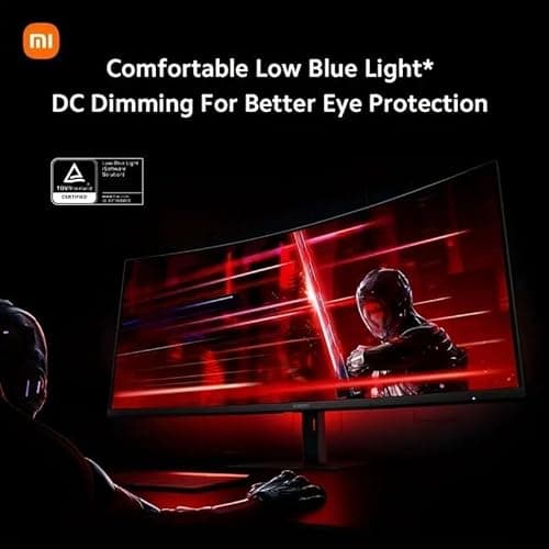 XIAOMI 34-inch Curved Gaming Monitor, 180Hz Refresh Rate, 1ms Response, FreeSync Premium, 95% DCI-P3, 100% sRGB, Low Blue Light Computer Screen Monitor, Desktop Monitor G34WQi 7