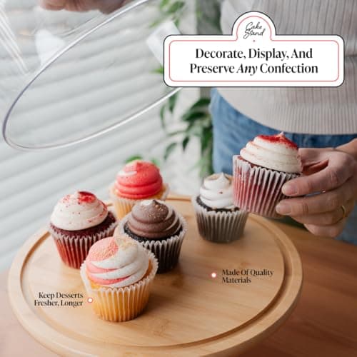 ANGORA BRANDS Cake Stands with Dome - Stylish Cake Stand with Dome - Stand With Lid- Cake Holder with Dome - Decorative Dome for Cake Stand by Antere 6