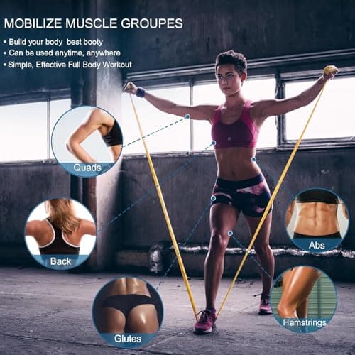 Lianjindun 5 Pcs Professional Resistance Bands. Latex-Free, Pilates Band, Work Out Bands, Stretch Bands for Working Out Women or Men, Exercise Bands Set for Pilates, Physical Therapy, Yoga 5