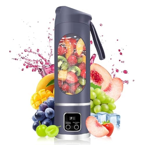 Portable Blender Personal Electric USB，500ML Portable juicer Shakes and Smoothies Blender，Small Blenders，Mixing，Compact、Convenient and Versatile (Purple)