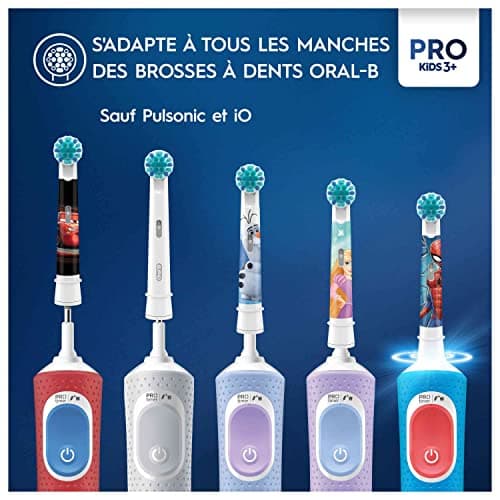 Oral-B Pro Kids Electric Toothbrush Head, with Disney Frozen Characters, Extra Soft Bristles, for Ages 3+, Pack of 4 Toothbrush Heads, White 5