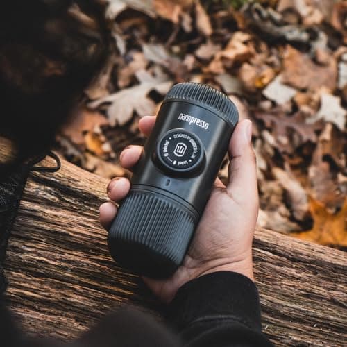 WACACO Nanopresso Portable Espresso Machine, Evolution of the Minipresso, Maximum Pressure 18 Bar, Travel Coffee Maker, No Need for Battery, Manual Operated, Grey 7