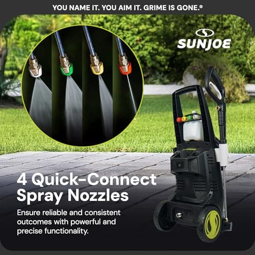 Sun Joe SPX3000-XT XTREAM 2,200 PSI Pressure Washer with 14.9A Motor, Includes 4 Quick-Connect Nozzles, High-Pressure Hose, Garden Hose Adapter, and 35-Foot Power Cord 5
