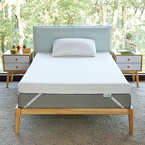 Novilla 3 Inch Foam Mattress Topper Twin, Medium Firm Memory Foam Mattress Topper, Gel Infused for Motion Isolation & Pressure Relieving, with Breathable Cover, Twin Size
