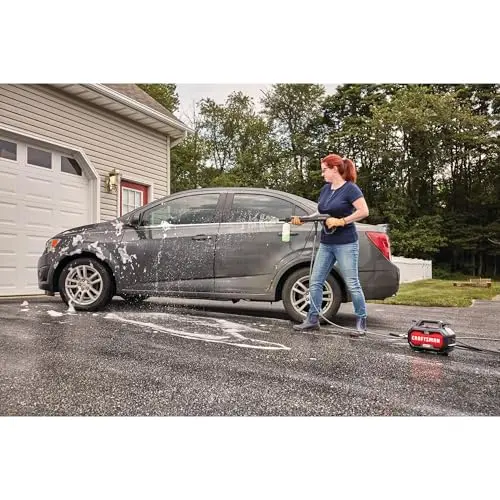 CRAFTSMAN Electric Pressure Washer, Cold Water, Lightweight Corded Power Washer for Cars, Driveways, Patio and Garage, Powerful 1700-PSI, 1.2-GPM, Compact, Easy to Use (CMEPW1700) 8