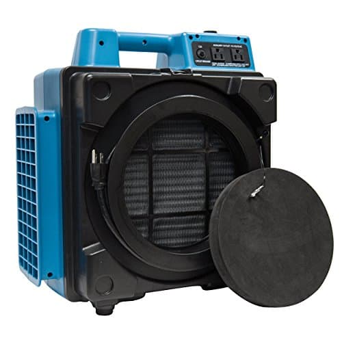 XD-125 Commercial Water Flood Damage Restoration Package for Home Garage Basements Restrooms Restaurants Crawl Spaces-Includes 4 Mini Air Movers,Dehumidifier,Mini HEPA Air Scrubber-Blue 6