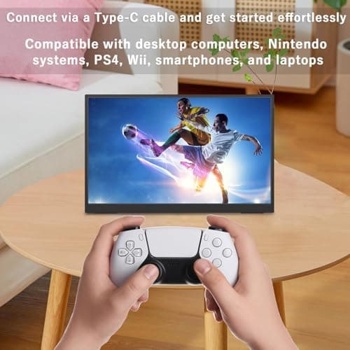 Viyivwine Portable Monitor Touchscreen, 15.6''Laptop Screen Extender, FHD IPS Touch Screen, Travel Monitor with Kickstand & Speaker, HDMI USB C External Monitors for Laptop Phone Computer Xbox Switch 6