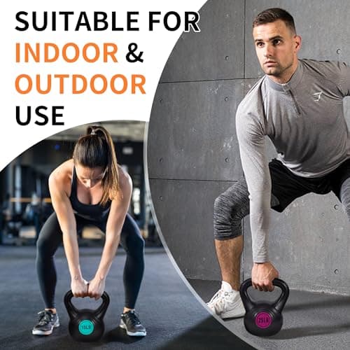 BalanceFrom Wide Grip Kettlebell Exercise Fitness Weight Set, Multiple (KB5101520-SET) 7