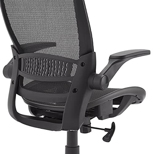 Amazon Basics Ergonomic High-Back Office Chair, Breathable Mesh, 360° Swivel, Easy to Assemble, Comfortable Flip-Up Armrests, 25.5"D x 26.25"W x 49.25"H, Black 5