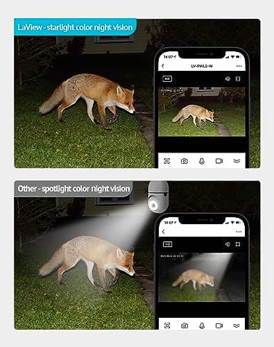 LaView 4MP Bulb Security Camera 2.4GHz,360° 2K Security Cameras Wireless Outdoor Indoor Full Color Day and Night, Motion Detection, Audible Alarm, Easy Installation, Compatible with Alexa 5