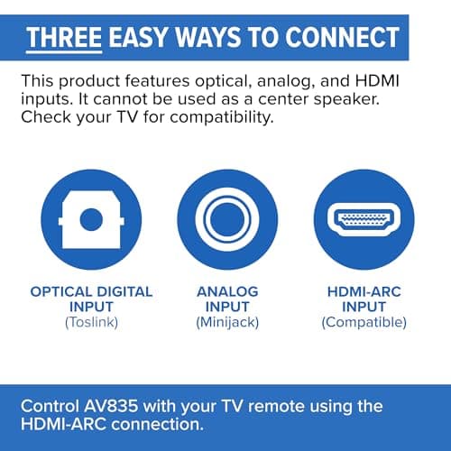 ZVOX AccuVoice AV835 Dialogue Clarifying Soundbar - Patented Hearing Technology with 20 Levels of Voice Boost, Dual Woofers, Low-Profile TV Speaker for Home Theater and Smart TV - Black 5