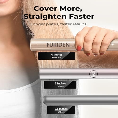 Fashion Women Flat Iron and Curling for Home: Girlfriend Curler Hair Straightener for Longhair - Elegant Wife Travel Hair Straightener for Europe 6