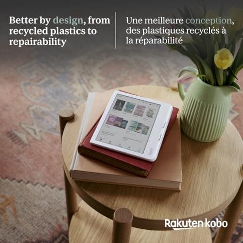 Kobo Libra Colour | eReader | 7” Glare-Free Colour E Ink Kaleido™ 3 Display | Dark Mode Option | Audiobooks | Waterproof | White 7