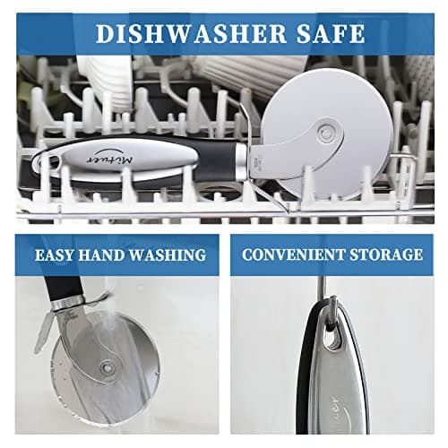 Pizza Cutter Wheel，Mituer 8.2 inch Super Sharp Pizza Cutter, Pizza Slicer With Non-Slip Handle, Stainless Steel Pizza Wheel Cutter, Dishwasher Safe 9