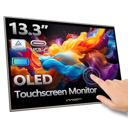 INNOCN 13.3 inch Portable Monitor Touchscreen 13Q1F | OLED | 1080P FHD | USB C, HDMI | with Battery | for Laptop, PC, Xbox, Mac, PS5, MacBook, Switch, Phone | Eye Care, Gaming, Speakers