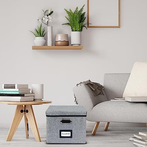 EOOUT 1 Pack File Folder Organizer, File Organizer Box, Hanging File Folder Box with Handles for Office, Home, School Storage (Dark Gray) 7