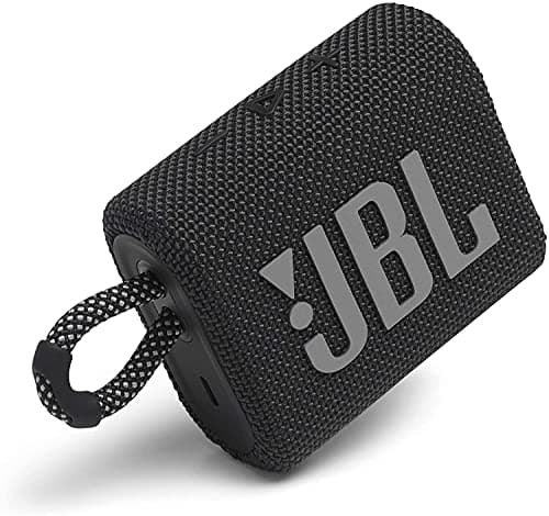 JBL - GO3 Portable Waterproof Wireless Speaker - Black (Renewed)