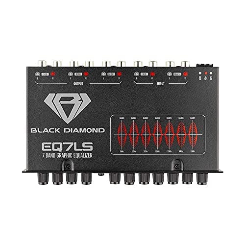 Black Diamond EQ7LS 7-Band Stereo Equalizer/Crossover Pre Amp Equalizer Car Audio EQ with Front Rear + Sub Output 5