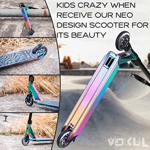 VOKUL K1 Pro Scooters Stunt Scooter Trick Scooter for Boys Intermediate and Beginner Freestyle Scooter for Kids 8 Years and UP,Teens and Adults -Quality Kick Pro Scooter for Boys and Girls (Neo) 5