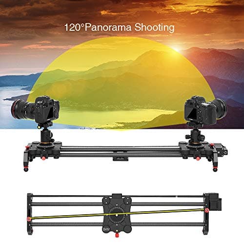 GVM Motorized Camera Slider, 31" Carbon Fiber Dolly Rail Camera Slider with Time-Lapse Photography, Tracking Shooting and 120 Degree Panoramic Shooting for Most Cameras, with Remote Controller 5