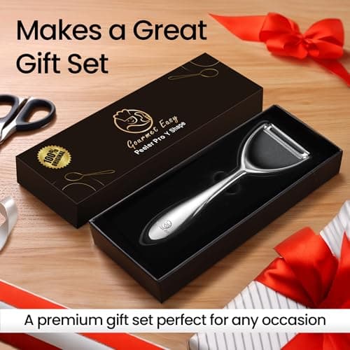 Vegetable Peeler, Premium Stainless Steel Potato Peeler, High Tensile Ultra Sharp Blade Fruit and Food Slicer, Y Shaped with Ergonomic Non-Slip Handle, Dishwasher Safe with 5 Years Warranty 7