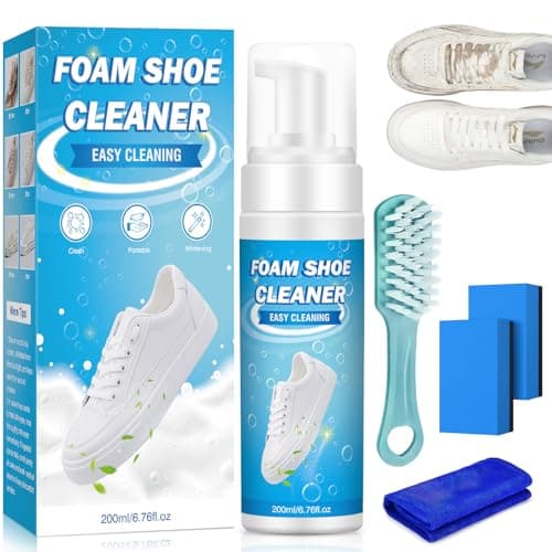 YKDILYHH Shoe Cleaner,White Shoe Cleaner Kit,200ml Sneaker Cleaner,Suede Shoe Cleaner,Shoe Cleaning Kit for Leather Shoes,Tennis Shoe