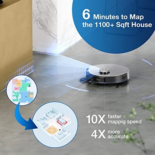 ECOVACS DEEBOT X1 Omni Robot Vacuum and Mop Combo with Self-Emptying, Auto-Wash, Auto-Refill and Auto-Hot Air Drying, 5000Pa Suction, AIVI 3D Obstacle Avoidance, Built-in YIKO Voice Assistant, Black 6