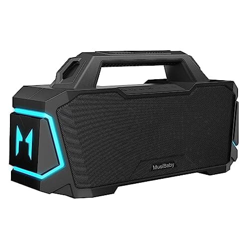 Bluetooth Speaker,Musibaby M1 Portable Bluetooth Speakers:Loud Stereo Sound with Subwoofer,Deep Bass,IPX6 Waterproof,Wireless Speaker with BT5.3,Dual Pairing,24H+ Playtime for Outdoor,Beach(Blk) 7
