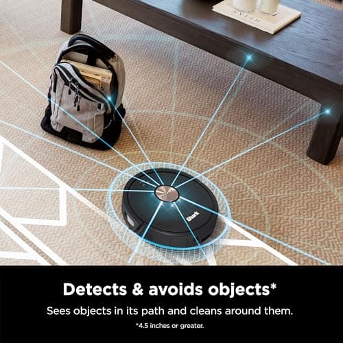 Shark AV2310AE Matrix Self-Emptying Robot Vacuum with No Spots Missed on Carpets and Hard Floors, Precision Home Mapping, Perfect for Pet Hair, Bagless, 45-Day Capacity Base, Wi-Fi Black/Brass 7