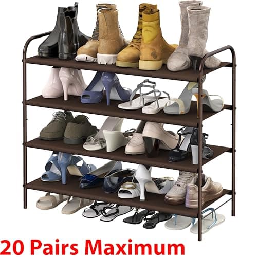 Simple Houseware 4-Tier Shoe Rack Storage Organizer, Bronze 5