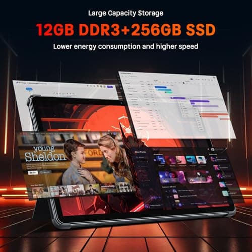 Tylvx 2-in-1 Tablet Win 11-10.1" Touchscreen PC, Intel m3 8100Y up to 3.4GHz, 12GB RAM 256GB SSD, with Stylus & Case for Home, Business, Students, Digital Sketching 7