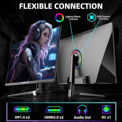 ZER-LON 32 Inch 4K UHD (3840 x 2160) Computer Monitor, IPS 60Hz Ultra-Clear Screen, 100% sRGB, Eye Saver/Flicker Free Mode, FreeSync, Built-in Speaker, HDMI2.0 x2, DP1.4 x2 7