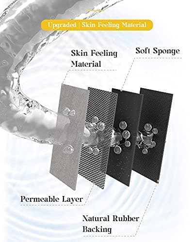 MontVoo -Bath Mat-Rubber Backing Non SlipThin Bathroom Rugs Fit Under Door- Quick Dry Absorbent Faux Suede Surface Grey Bathroom Floor Mats-Shower Rug for in Front of Bathtub Shower Gray 16x24 5