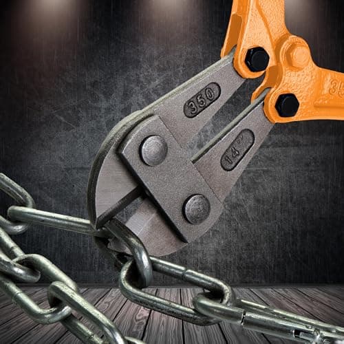 Bates- Bolt Cutter, 14", Orange, Chain Lock Cutter Heavy Duty, Bolt Cutters Heavy Duty for Locks, Screw Cutter, Chain Link Fence Cutter, Bolt and Wire Cutter, Chain Lock Cutters, Bolt Cutter Tool 7