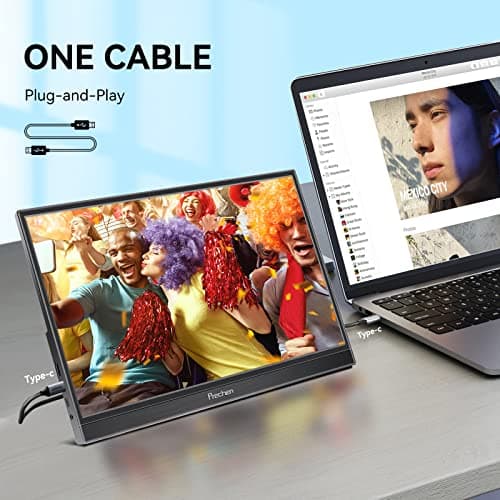 Prechen 15.6 Inch 144Hz Portable Gaming Monitor HDR, 99% sRGB, 1080P FHD, Kickstand, Ultra Slim, Eye Care, External Second Screen for Laptop, PC, PS5, Mac, Xbox 8