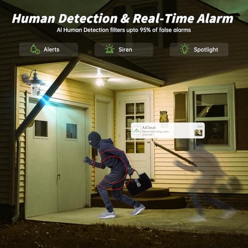 WESECUU Light Bulb Security Camera, 5G& 2.4GHz WiFi 2K Security Cameras Wireless Outdoor Motion Detection and Alarm,Two-Way Talk,Color Night Vision,Human Detection, Camera Light Bulb Easy to Install 5