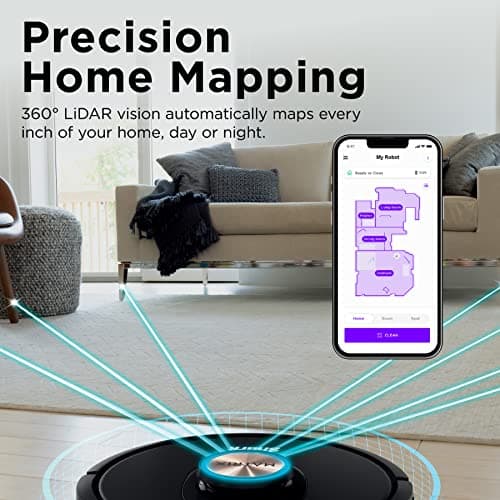 Shark AV2310AE Matrix Self-Emptying Robot Vacuum with No Spots Missed on Carpets and Hard Floors, Precision Home Mapping, Perfect for Pet Hair, Bagless, 45-Day Capacity Base, Wi-Fi Black/Brass 6
