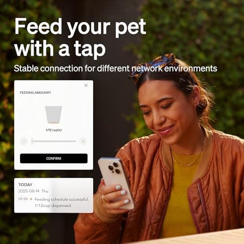 PETLIBRO Automatic Cat Feeder, 5G WiFi Automatic Dog Food Dispenser with Freshness Preservation, 5L Timed Pet Feeder with Low Food Sensor, Up to 10 Meals Per Day, Granary Black 9